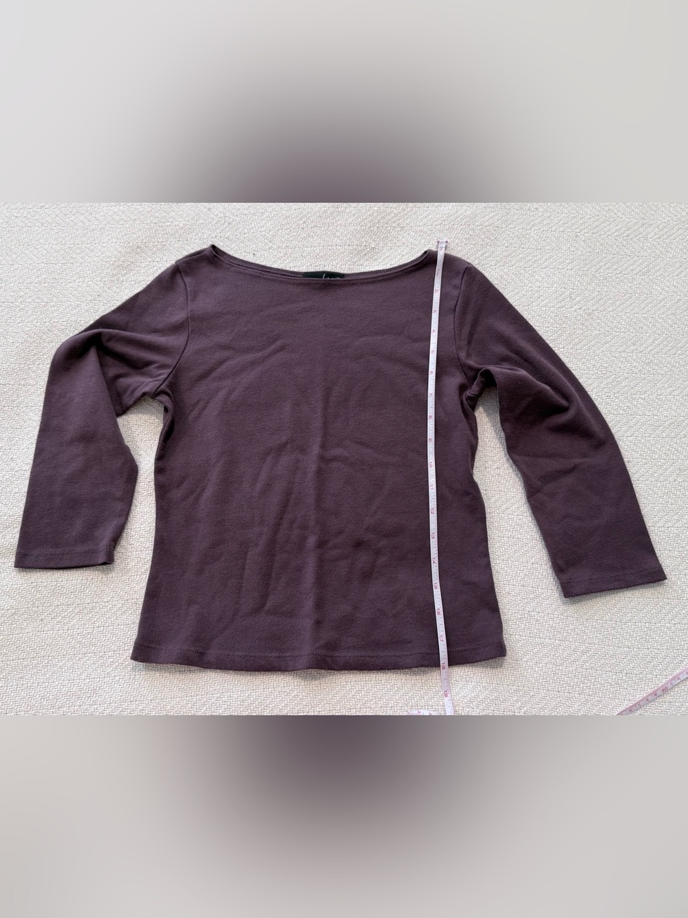Women’s Dess Boatneck Long Sleeve Top in Deep Plum